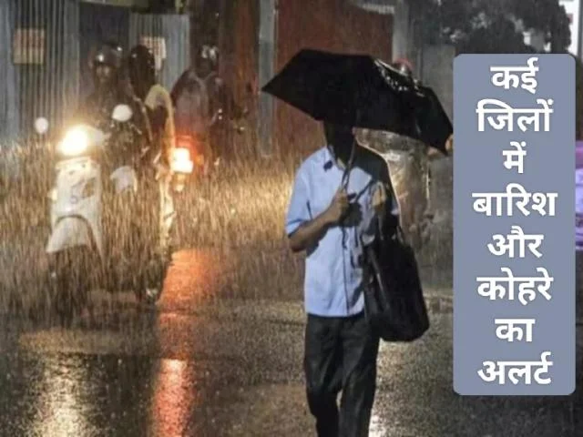 MP Weather Alert : एमपी के 2 दर्जन जिलों में बारिश और घने कोहरे की चेतावनी