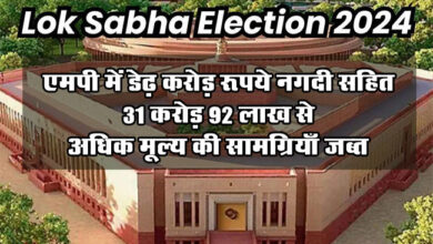 MP News : एमपी में डेढ़ करोड़ रूपये नगदी सहित 31 करोड़ 92 लाख से अधिक मूल्य की सामग्रियाँ जब्त