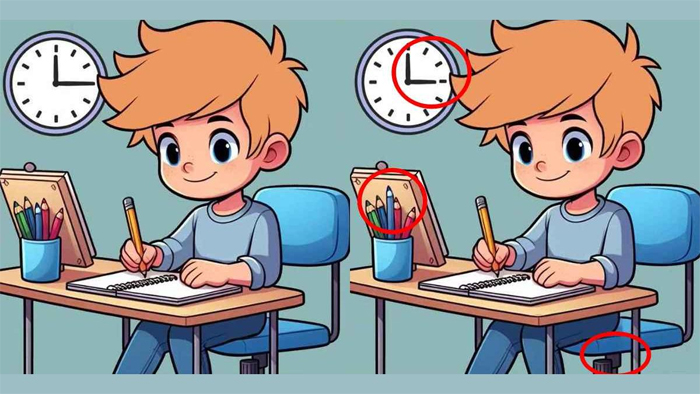 Optical Illusion : दम है तो 10 सेकंड में पढ़ाई कर रहे बच्चे की इन दो तस्वीरों में ढूंढ़ो 3 अंतर, करें चैलेंज पूरा