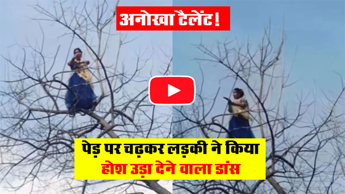 Girl Dance Video : अनोखा टैलेंट! पेड़ पर चढ़कर लड़की ने किया होश उड़ा देने वाला डांस, वीडियो देख भौचक्की रह गई पब्लिक....