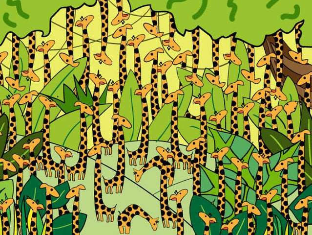 Optical Illusion : नजरों के साथ चलाएं अपना शातिर दिमाग और बताएं जिराफ के बीच कहां छिपा है सांप...
