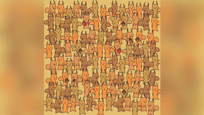 Optical Illusion : हिम्मत है तो 7 सेकंड में गिलहरियों के भीड़ में छिपा चालाक चूहा ढूंढ निकालिए...