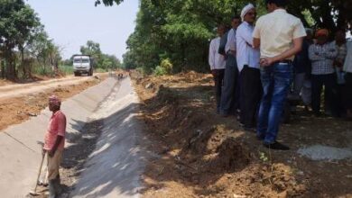 Sapna Dam Betul : सवा 8 करोड़ की नहर लाइनिंग के कार्य में गड़बड़ी, किसानों ने रोका काम