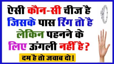 Today GK Question : ऐसी कौन-सी चीज है, जिसके पास रिंग तो है, लेकिन पहनने के लिए ऊंगली नहीं है?