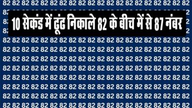 Optical Illusion IQ Test: नजर के बादशाह ही ढूंढ सकते है 82 के भीड़ में छिपे 87 नंबर को, 10 सेकंड में खोजे