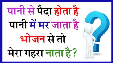 Interesting Quiz: पानी से पैदा होता है, पानी में मर जाता है,भोजन से तो मेरा गहरा नाता है?