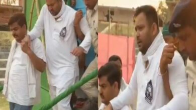 Tejashwi Yadav faltered : मंच पर जनसभा को संबोधित करते हुए लड़खड़ाए तेजस्वी यादव