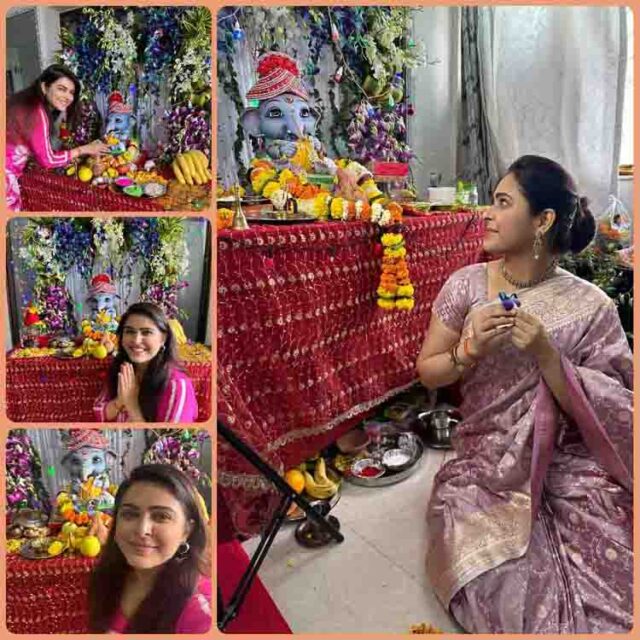 Madhurima Tuli : मधुरिमा तुली ने 6 साल बाद अपने घर पर मनाई गणेश चतुर्थी