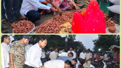 Betul News : जमीन पर बैठे केंद्रीय मंत्री-विधायक और अपने लिए निकाले दीपक