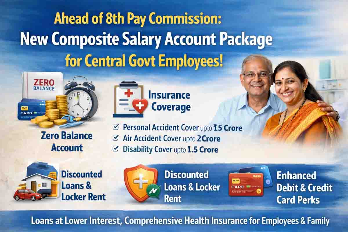 Composite Salary Account Package: आठवें वेतन आयोग से पहले केंद्र सरकार का बड़ा तोहफा, कर्मचारियों के लिए शुरू कम्पोजिट सैलरी अकाउंट पैकेज