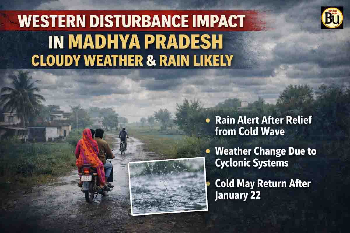 Western Disturbance in Madhya Pradesh: पश्चिमी विक्षोभ का असर: एमपी में बदला मौसम, ठंड से राहत और मावठा बरसने की चेतावनी