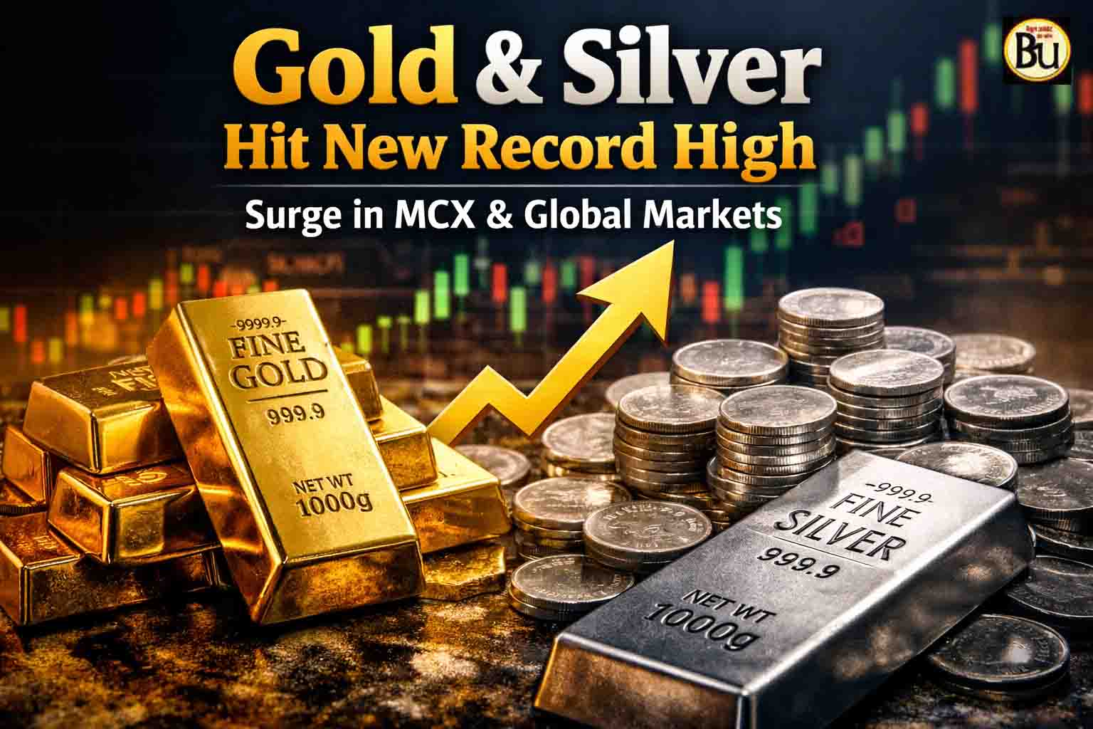 Gold Silver Price Today: सोना-चांदी ने बनाया नया रिकॉर्ड, सोना पहुंचा 1.75 लाख पर तो चंडी 4 लाख के हुई पार