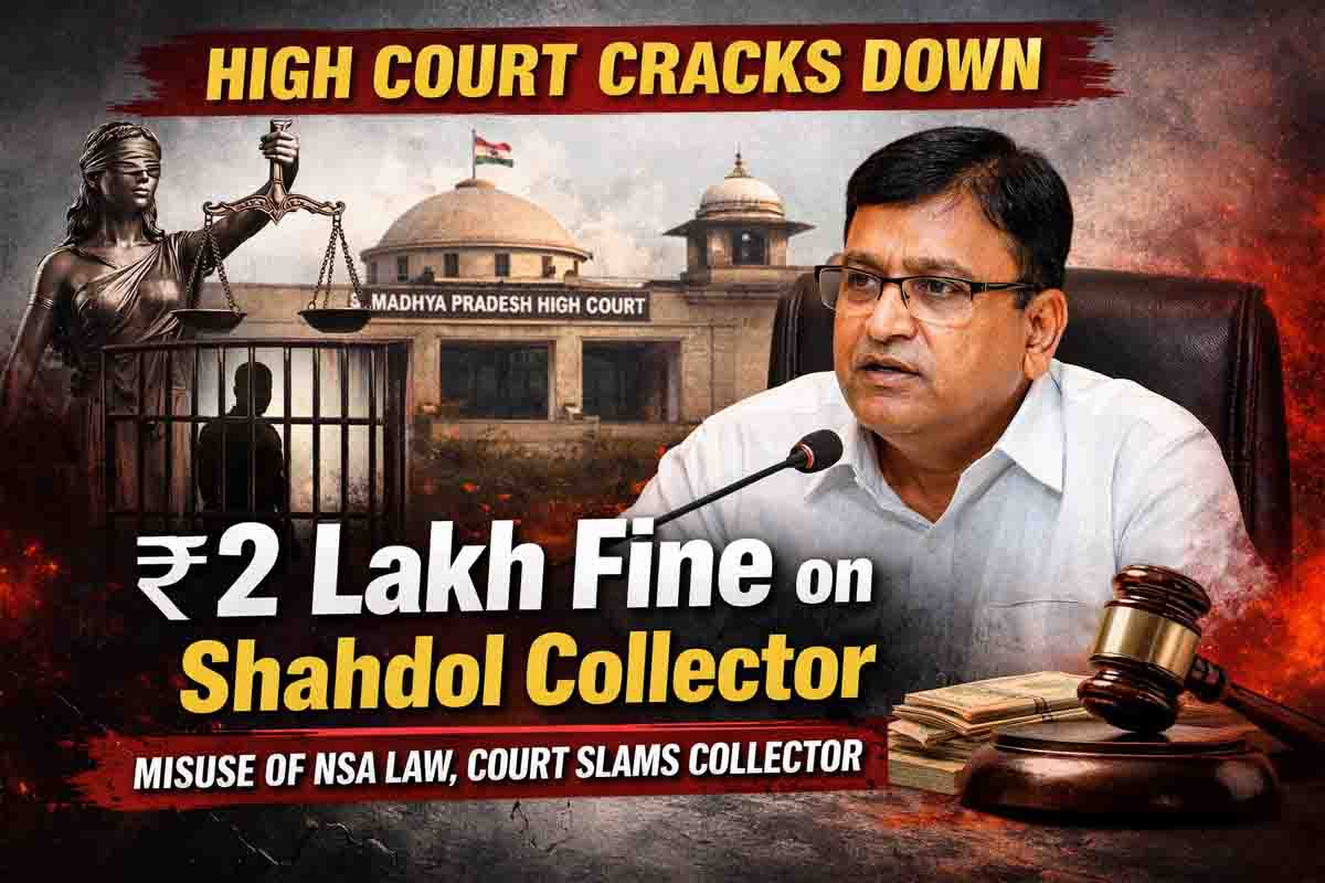 Shahdol collector fined: शहडोल कलेक्टर पर लगाया दो लाख का जुर्माना, एनएसए के गलत इस्तेमाल पर हाईकोर्ट सख्त