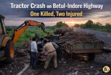 Betul Indore Highway Tractor Accident: बैतूल-इंदौर हाईवे पर बड़ा हादसा: सरियों से भरा ट्रैक्टर पलटा, एक युवक की मौत, दो गंभीर घायल