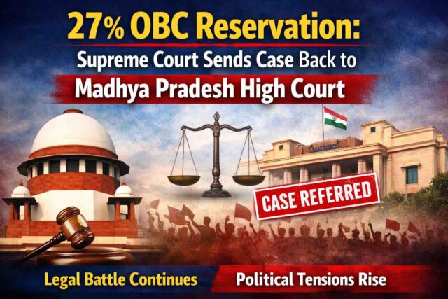 MP OBC 27 Percent Reservation Verdict: 27 फीसदी ओबीसी आरक्षण पर सुप्रीम कोर्ट का अहम फैसला, मामला फिर मध्यप्रदेश हाईकोर्ट को सौंपा