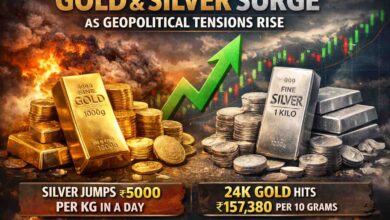 Gold Silver Price: सोना-चांदी में एक बार फिर जबरदस्त तेजी, चांदी 5000 रुपये किलो उछली, सोना भी रिकॉर्ड स्तर के करीब