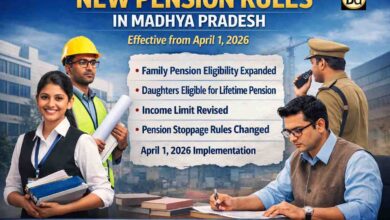 MP Pension Rules 2026: एमपी में 1 अप्रैल 2026 से नए पेंशन नियम लागू, परिवार पेंशन का दायरा बढ़ा, लाखों कर्मचारियों को राहत