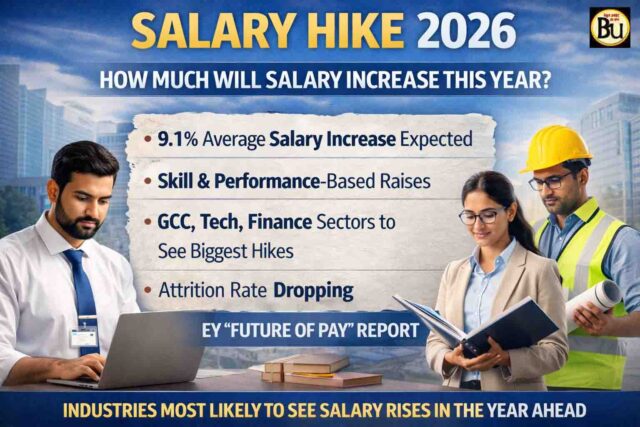 Salary Hike 2026: प्राइवेट कर्मचारियों के लिए खुशखबरी! इस साल औसतन 9.1% बढ़ेगा वेतन, इन सेक्टरों को सबसे ज्यादा फायदा