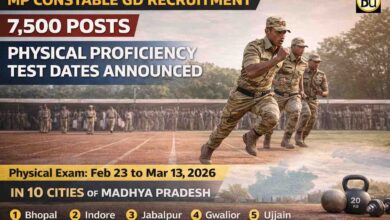 MP Constable GD Physical Test: एमपी में 7500 आरक्षकों की भर्ती के लिए फिजिकल टेस्ट की तारीखें तय, 10 जिलों में होगी शारीरिक दक्षता परीक्षा