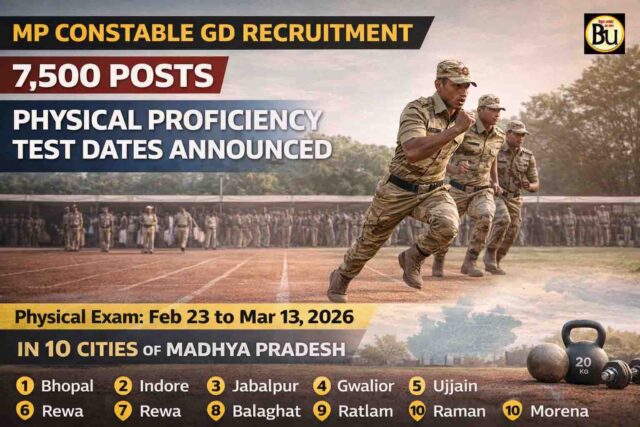 MP Constable GD Physical Test: एमपी में 7500 आरक्षकों की भर्ती के लिए फिजिकल टेस्ट की तारीखें तय, 10 जिलों में होगी शारीरिक दक्षता परीक्षा
