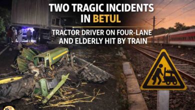 Betul Road Accident: बैतूल-नागपुर नेशनल हाईवे पर कंटेनर की टक्कर से ट्रैक्टर चालक की मौत, इधर ट्रेन से कटा ग्रामीण