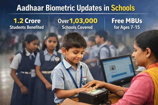 Aadhaar Biometric Update: एक लाख से ज्यादा स्कूलों में आधार बायोमेट्रिक अपडेट, 1.2 करोड़ छात्रों को मिला सीधा लाभ