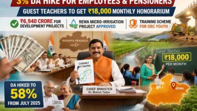 MP Cabinet Decision: कैबिनेट के बड़े फैसलें, कर्मचारियों-पेंशनरों के 3 प्रतिशत DA को मंजूरी, अतिथि शिक्षकों को 18 हजार मानदेय