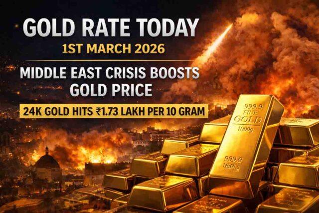 Gold Rate Today: इजराइल-ईरान तनाव के बीच सोने के भाव में जबरदस्त उछाल, 24 कैरेट 10 ग्राम 1.73 लाख पार