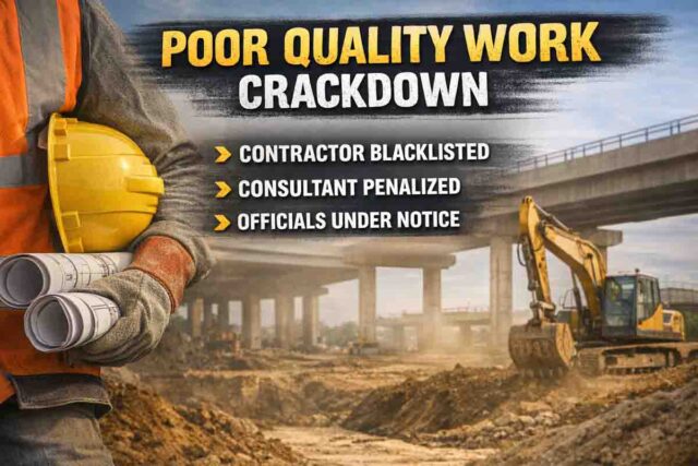 MP Construction Action: एमपी में घटिया निर्माण पर बड़ा एक्शन, ठेकेदार ब्लैकलिस्ट, कंसल्टेंट पर कार्रवाई और अधिकारियों को नोटिस