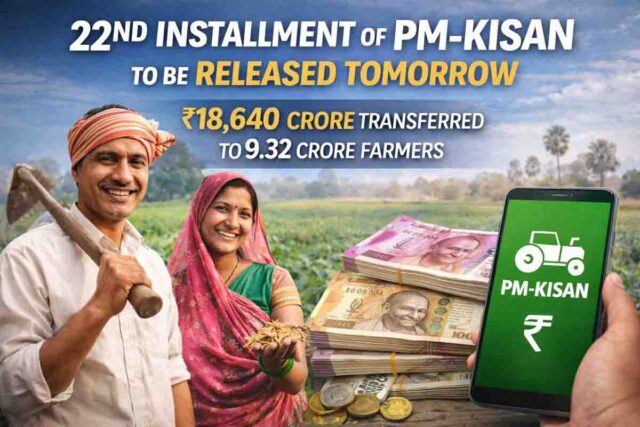 PM Kisan 22nd Installment: पीएम किसान की 22वीं किस्त कल होगी जारी, 9.32 करोड़ किसानों को मिलेंगे 18,640 करोड़ रुपये