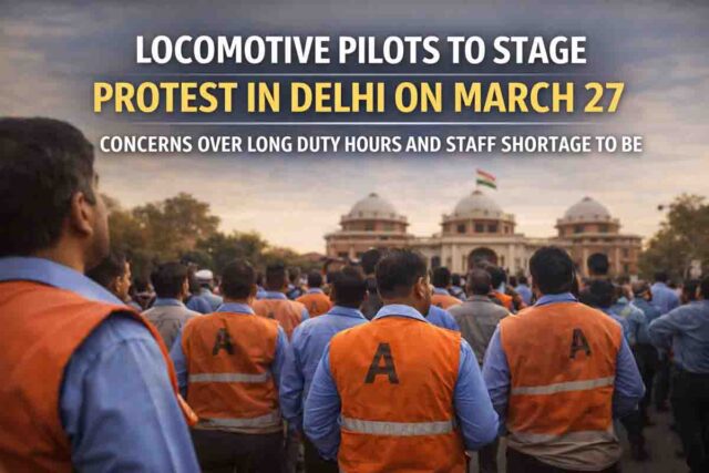 Railway Loco Pilots Protest: रेलवे लोको पायलटों का 27 मार्च को दिल्ली में बड़ा प्रदर्शन, लंबी ड्यूटी और स्टाफ की कमी पर उठेगा सवाल