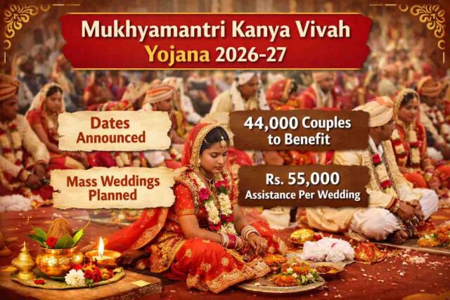 MP Kanya Vivah Yojana 2026: एमपी में मुख्यमंत्री कन्या विवाह योजना 2026-27 की तिथियां तय, 44 हजार जोड़ों को मिलेगा लाभ