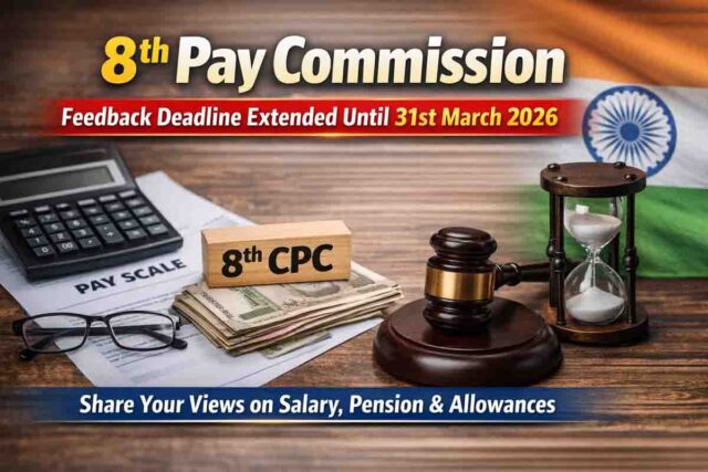 8th Pay Commission: 8वां वेतन आयोग अपडेट: फीडबैक की तारीख बढ़ी, अब 31 मार्च 2026 तक दें अपनी राय