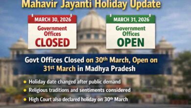 MP Mahavir Jayanti Holiday: एमपी में महावीर जयंती की छुट्टी बदली, अब 30 मार्च को अवकाश, 31 को खुलेंगे सरकारी दफ्तर
