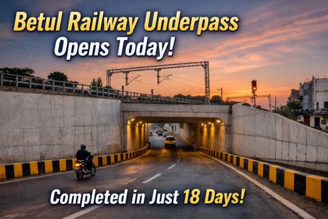 betul railway underpass: इंतजार खत्म... मंगलवार शाम से शुरू होगा आवागमन, 18 दिन में तैयार हुआ बैतूल में रेलवे अंडरब्रिज