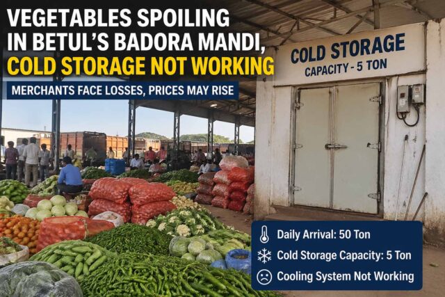 Betul Mandi Vegetable Loss: बडोरा मंडी में सब्जियां हो रहीं खराब, कोल्ड स्टोरेज पर सवाल, कारोबारियों की बढ़ी चिंता