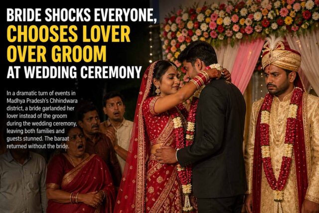 Bride viral news: शादी के मंडप में बड़ा ड्रामा: दुल्हन ने दूल्हे को छोड़ प्रेमी को पहनाई वरमाला, बारात लौटी खाली हाथ