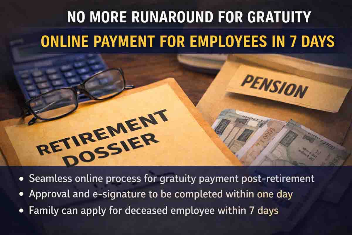 Online Gratuity Payment: अब ग्रेच्युटी के लिए नहीं लगाने पड़ेंगे चक्कर, ऑनलाइन प्रक्रिया से 7 दिन में होगा भुगतान