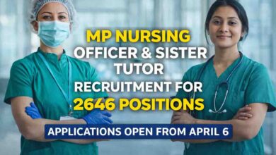MP Nursing Recruitment: एमपी में नर्सिंग ऑफिसर और सिस्टर ट्यूटर के 2646 पदों पर भर्ती, 6 अप्रैल से शुरू होंगे आवेदन