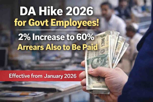 DA Hike 2026: कर्मचारियों को बड़ी राहत, जल्द मिलेगा महंगाई भत्ते में बढ़ोतरी का तोहफा, एरियर के साथ मिलेगा फायदा