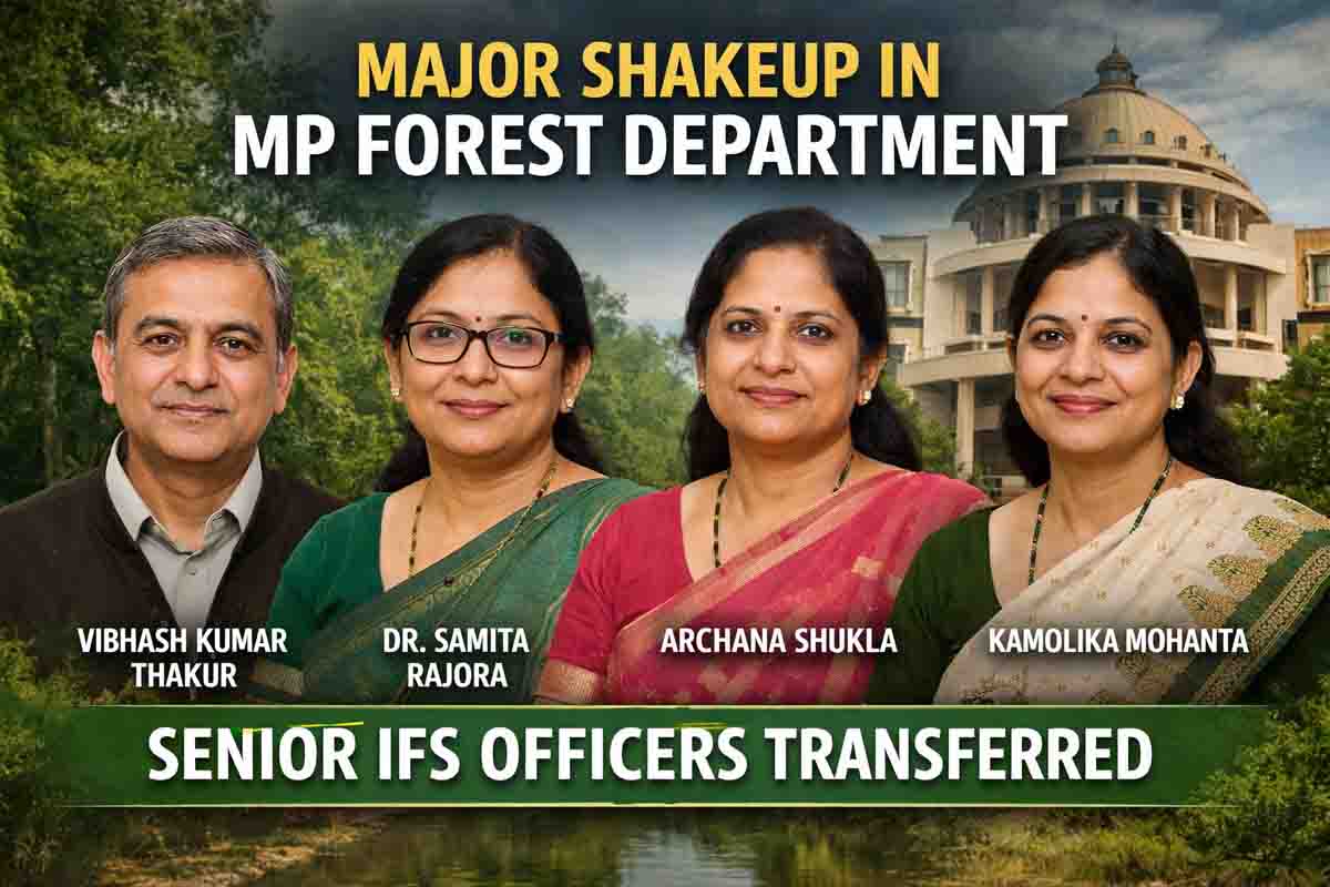 MP Forest Department Transfer: एमपी वन विभाग में बड़ा फेरबदल: कई सीनियर IFS अफसरों के तबादले, नई जिम्मेदारियां तय