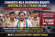 Rajendra Bharti Case: दतिया विधायक राजेंद्र भारती को एफडी घोटाले में 3 साल की सजा, विधायकी पर मंडरा रहा खतरा