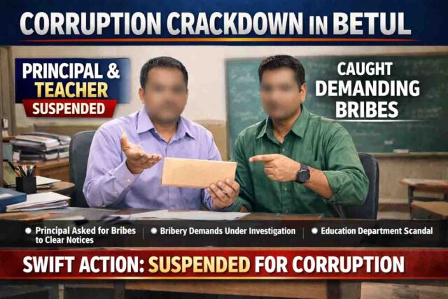 Betul Corruption Case: बैतूल में भ्रष्टाचार पर सख्त कार्रवाई, संकुल प्राचार्य और शिक्षक निलंबित, मांग रहे थे रिश्वत