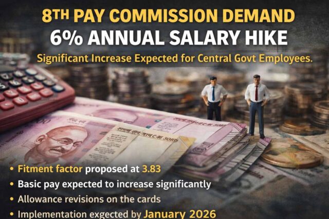 8th Pay Commission Hike: 8वें वेतन आयोग को लेकर बड़ा अपडेट, 6% इंक्रीमेंट होने पर सैलरी में भारी उछाल संभव, यहाँ जाने सब कुछ 