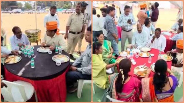 Betul Mass Marriage: बैतूल सामूहिक विवाह में व्यवस्था पर सवाल: नवविवाहित जमीन पर, VIP के लिए भोजन के अलग इंतजाम