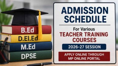 MP Teacher Training: शिक्षक बनने का सुनहरा मौका, मध्यप्रदेश में BEd और DElEd कोर्स के लिए आवेदन शुरू