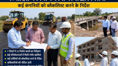 MP Infrastructure Inspection: एमपी में निर्माण कार्यों में धांधली पर बड़ी कार्रवाई, कई कंपनियों को किया ब्लैकलिस्ट, अधिकारियों पर भी गिरी गाज