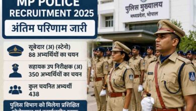 MP Police Recruitment 2025: पुलिस भर्ती 2025 का अंतिम परिणाम घोषित, जानिए कितने महिला-पुरुष अभ्यर्थी हुए चयनित