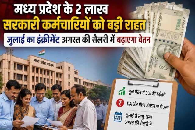 MP Government Employees: सरकारी कर्मचारियों के लिए बड़ी खुशखबरी! जुलाई के इंक्रीमेंट से अगस्त की सैलरी में होगा बड़ा फायदा