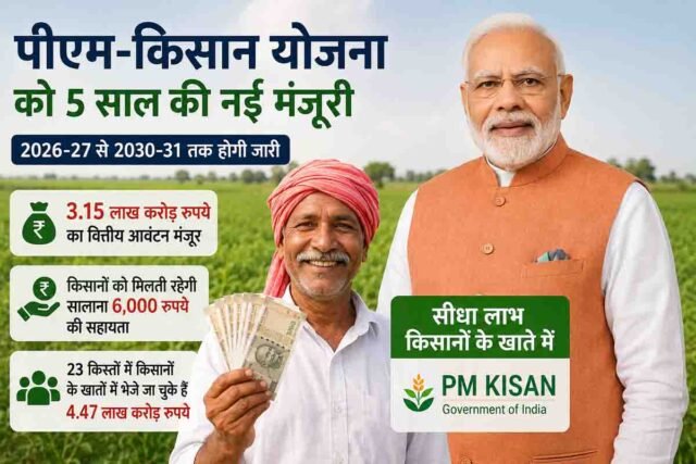 PM Kisan Scheme Extension: पीएम-किसान योजना को मिली 5 साल की नई मंजूरी, 3.15 लाख करोड़ होंगे खर्च, मिलते रहेंगे सालाना 6 हजार रुपये
